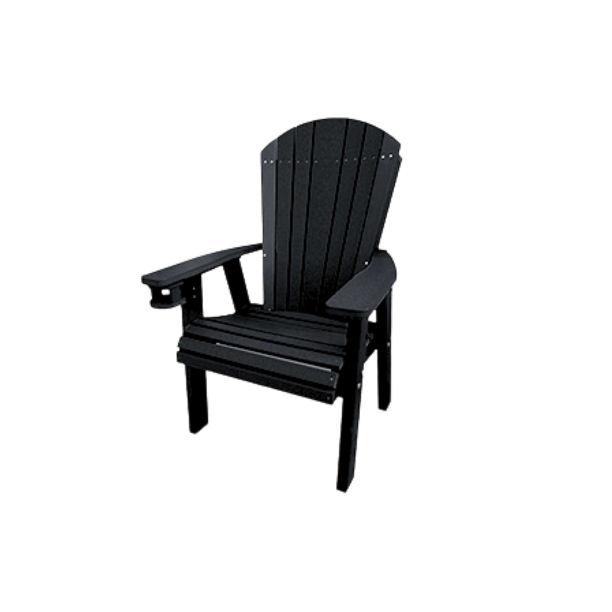 Adirondack Outdoor Poly Amish Chat Chair - Black