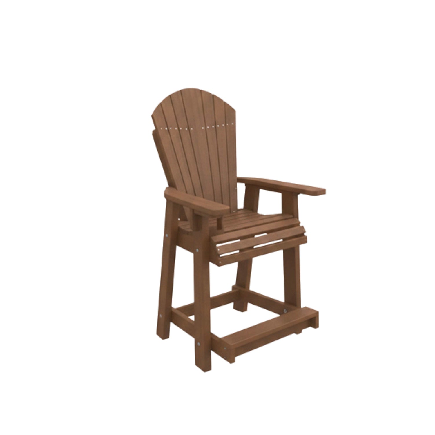 Adirondack Outdoor Poly Amish Balcony Chair - Antique Mahogany