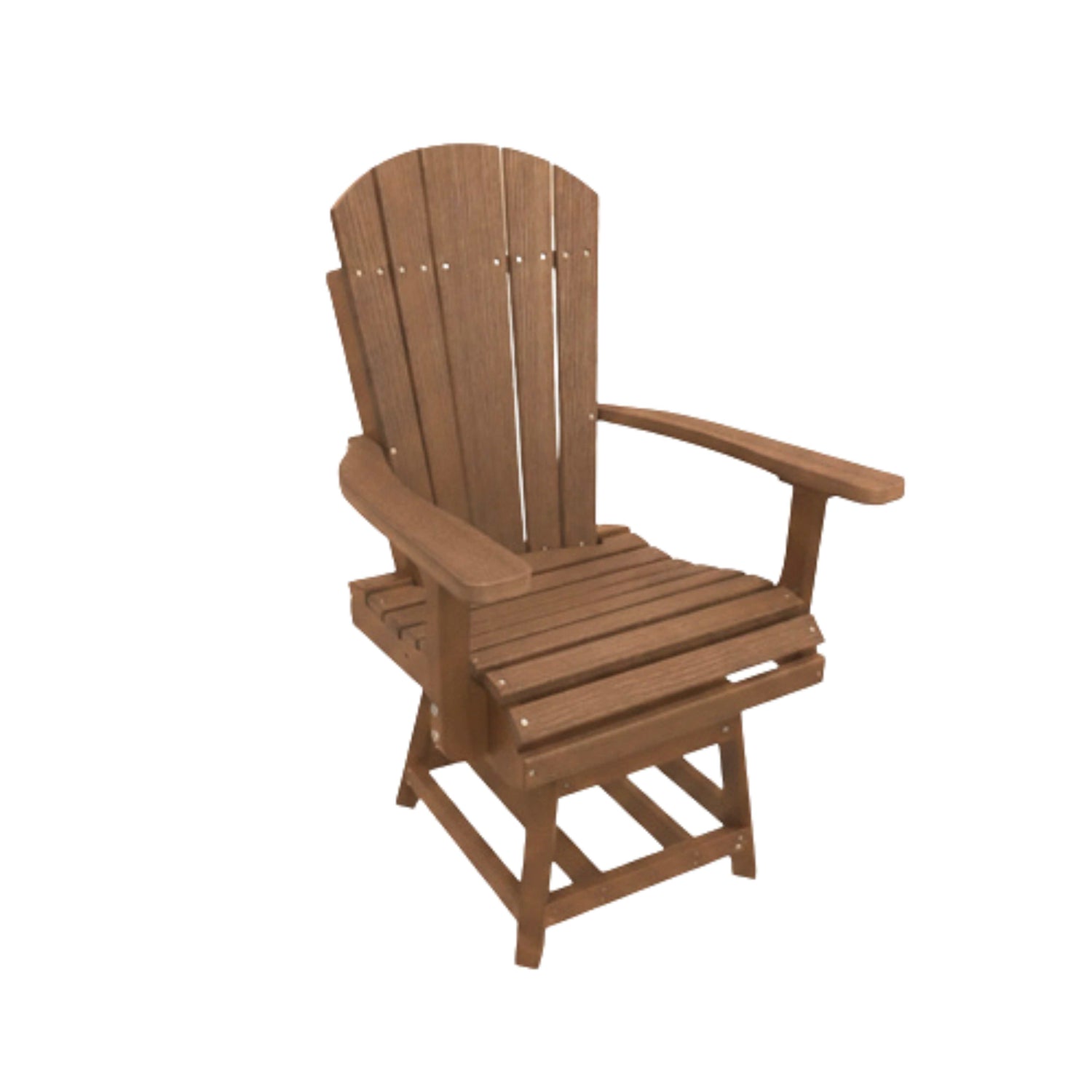 Adirondack Poly Amish Outdoor Dining Swivel Chair - Antique Mahogany