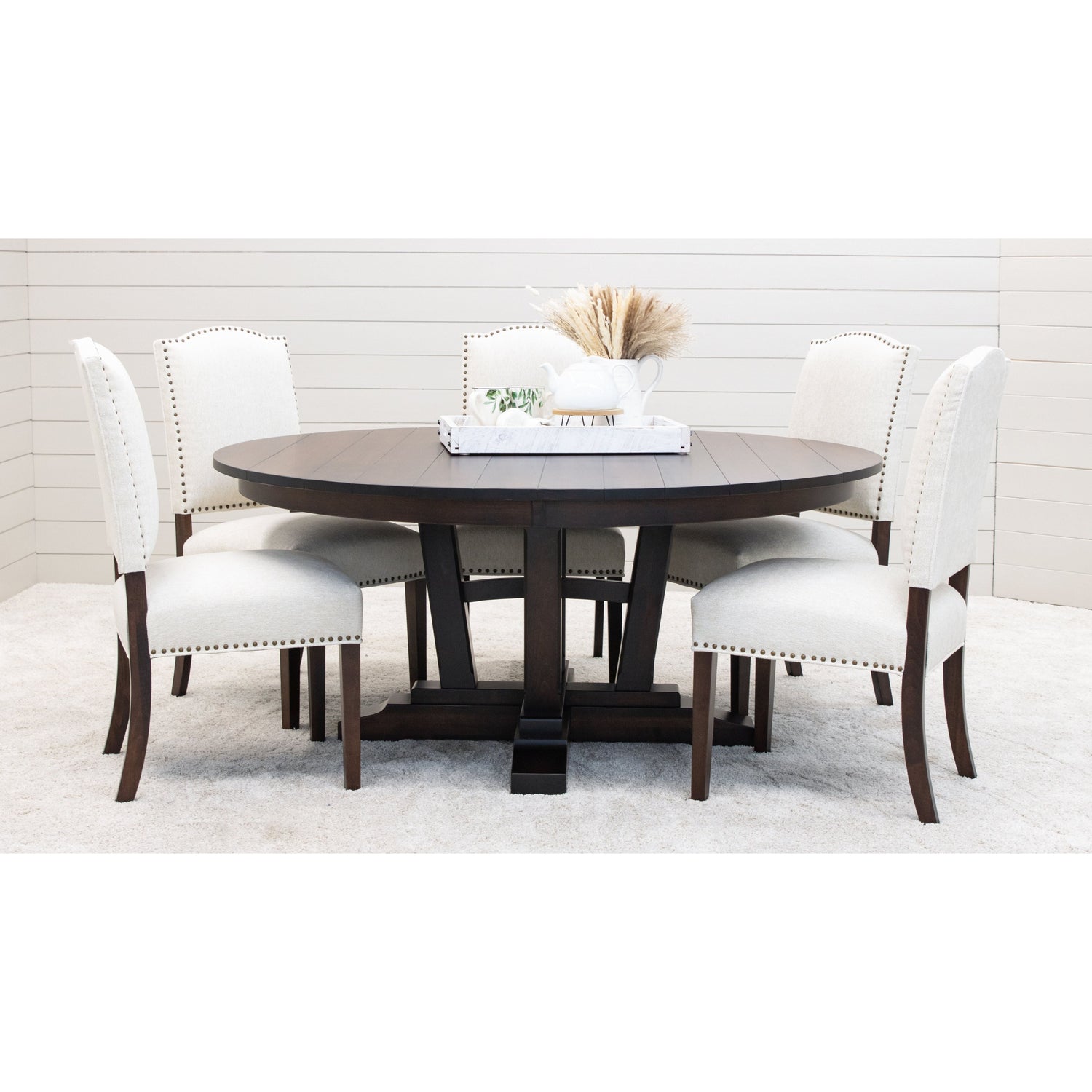Alberta Maple Wood Round Extending Dining Table | RT