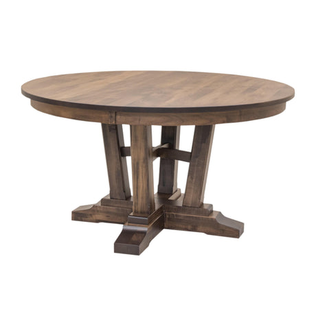 Alberta Maple Wood Round Extendable Dining Set for 6-10