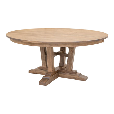 Alberta Maple Wood Round Extendable Dining Set for 6-10