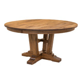 Alberta Hickory Wood Round Extending Dining Table | HC