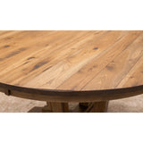 Alberta Hickory Wood Round Extending Dining Table | HC