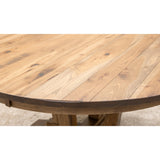 Alberta Hickory Wood Round Extending Dining Table | WB