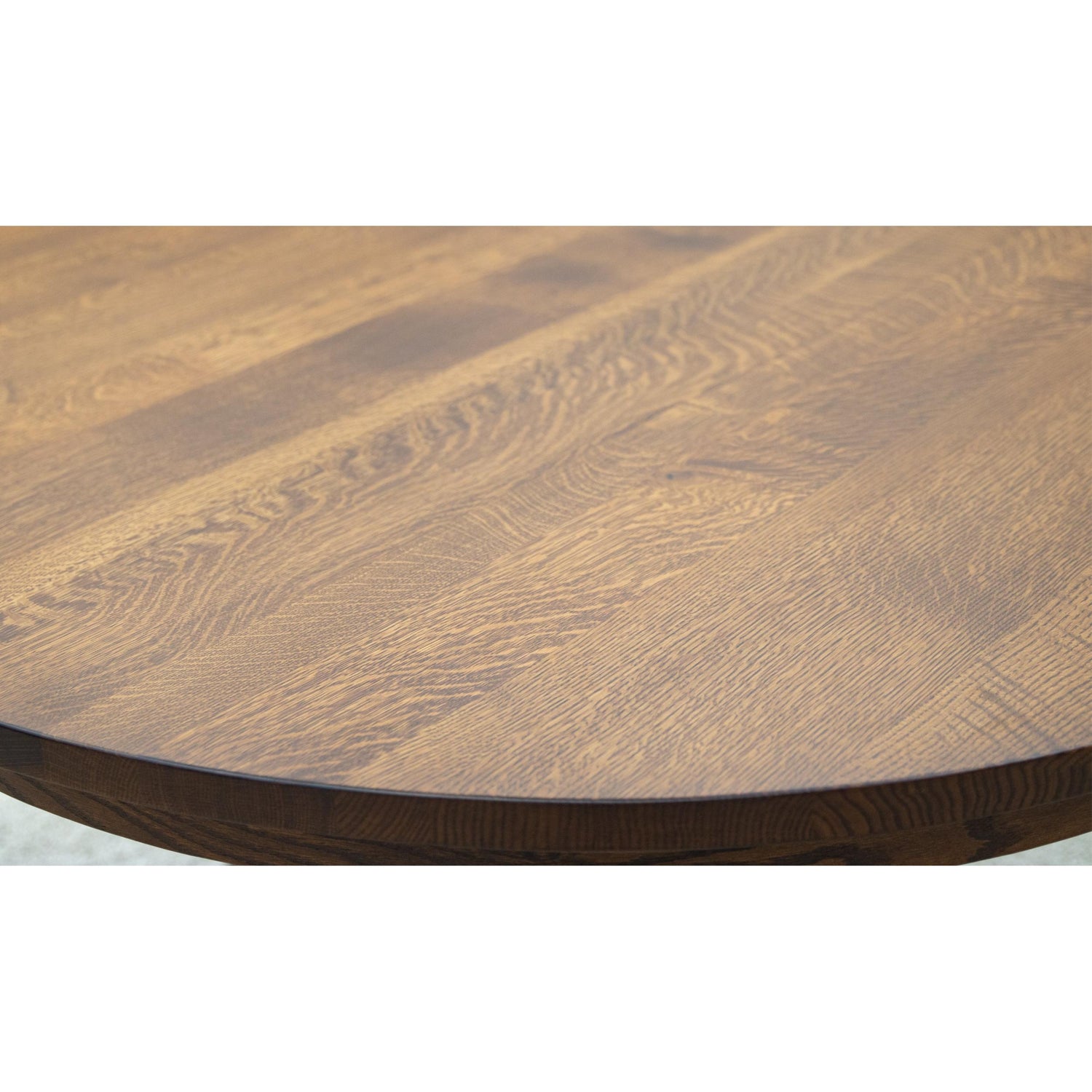 Alberta Quarter Sawn White Oak Wood Round Extending Dining Table | ASB
