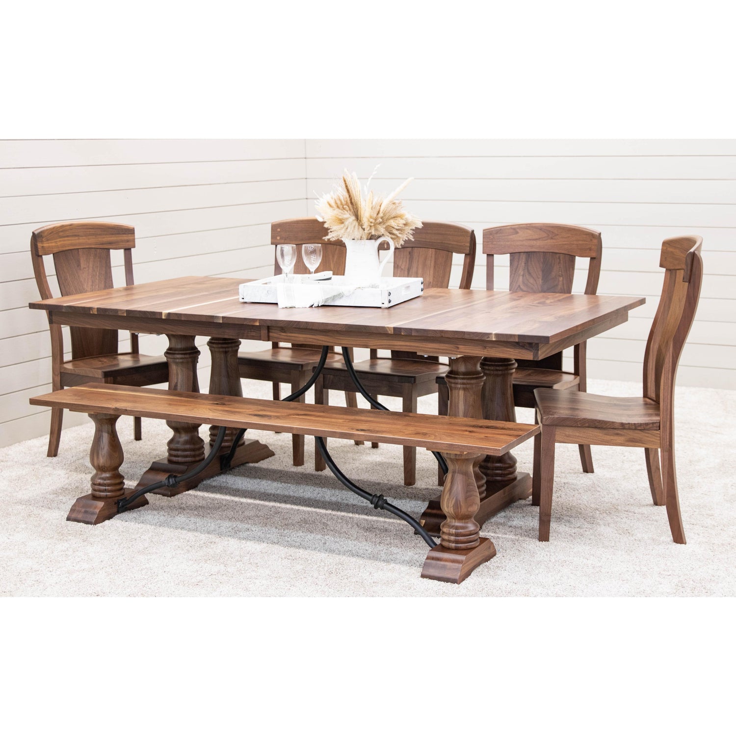 Alexandria Walnut Wood Dining Bench | NAT