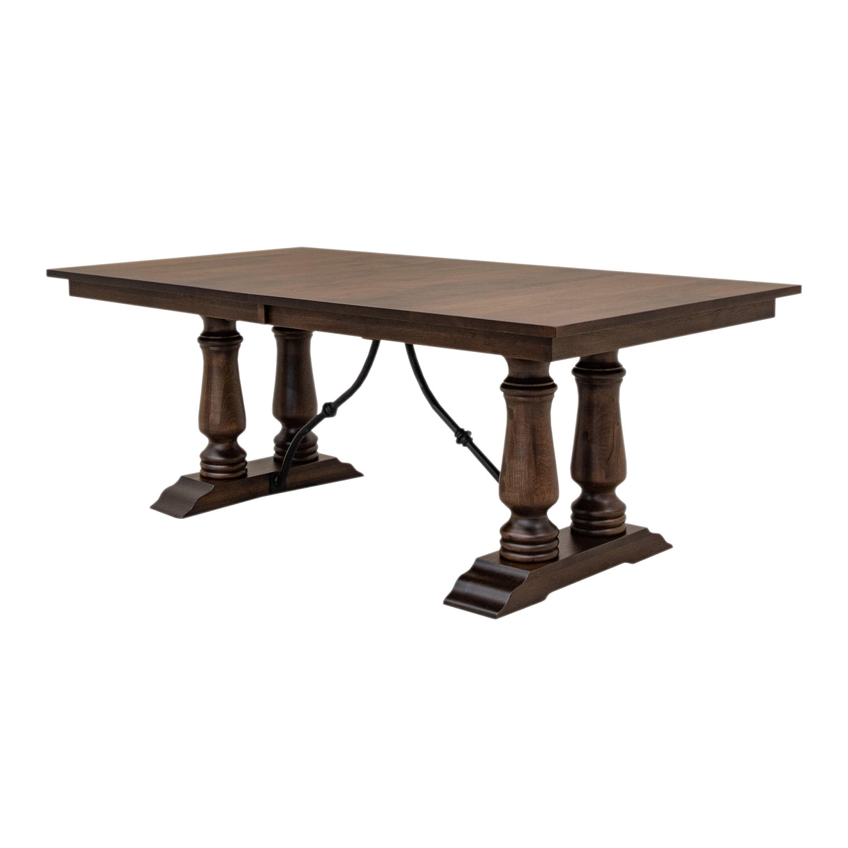 Alexandria Hickory Wood Extending Dining Table | BV
