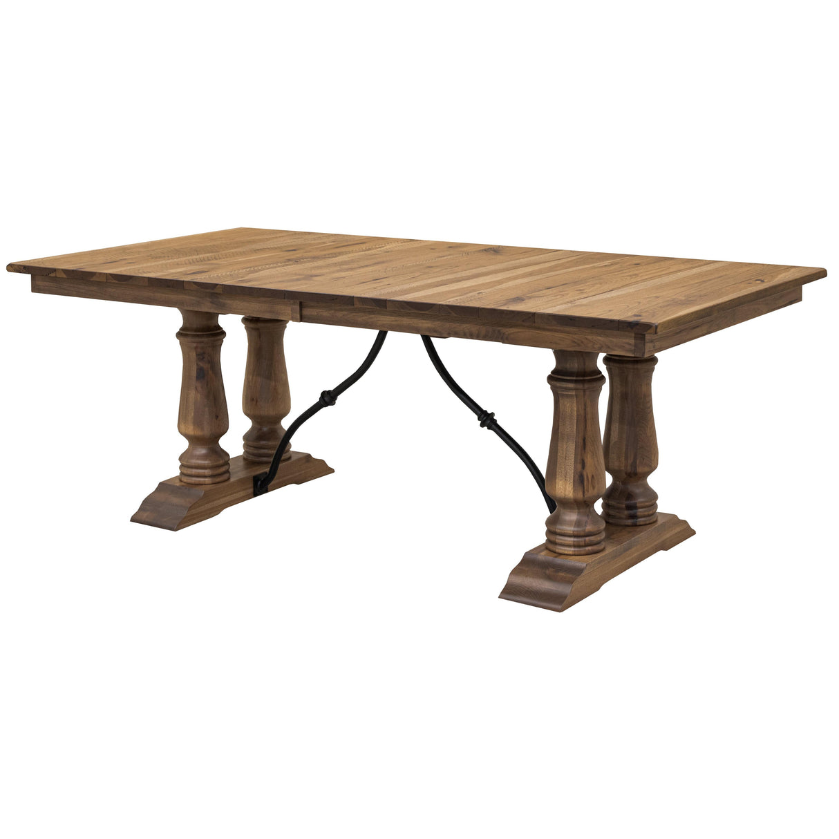 Alexandria Hickory Wood Extending Dining Table | CO