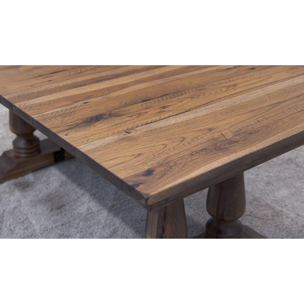 Alexandria Hickory Wood Extending Dining Table | CO