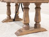 Alexandria Hickory Wood Extending Dining Table | CO