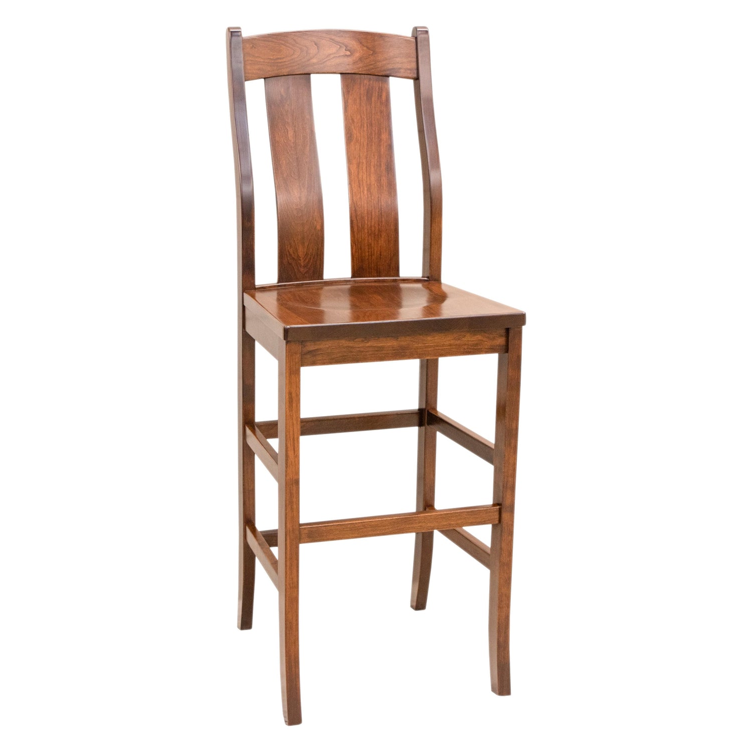 Arlington Cherry Wood 24" Stationary Bar Stool | MC