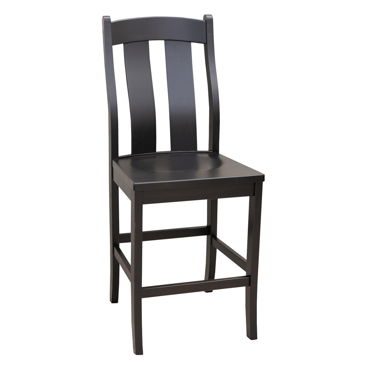 Arlington Black Maple Wood 24" Stationary Bar Stool | EB