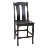 Arlington Black Maple Wood 24" Stationary Bar Stool | EB