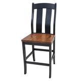 Arlington Black & Wood 24" Stationary Bar Stool | M-EB&E-MC