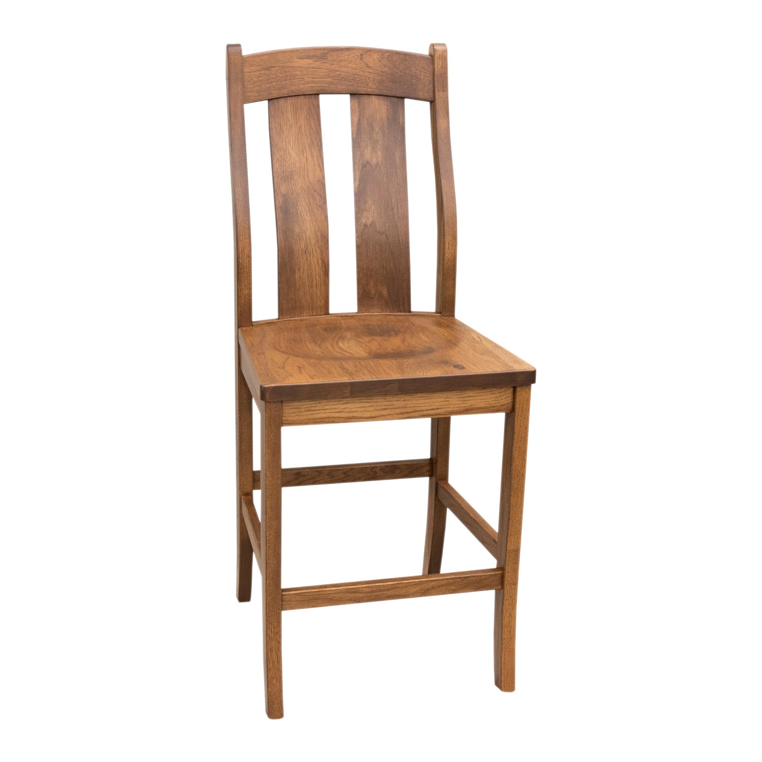 Arlington Hickory Wood 24" Stationary Bar Stool | HC
