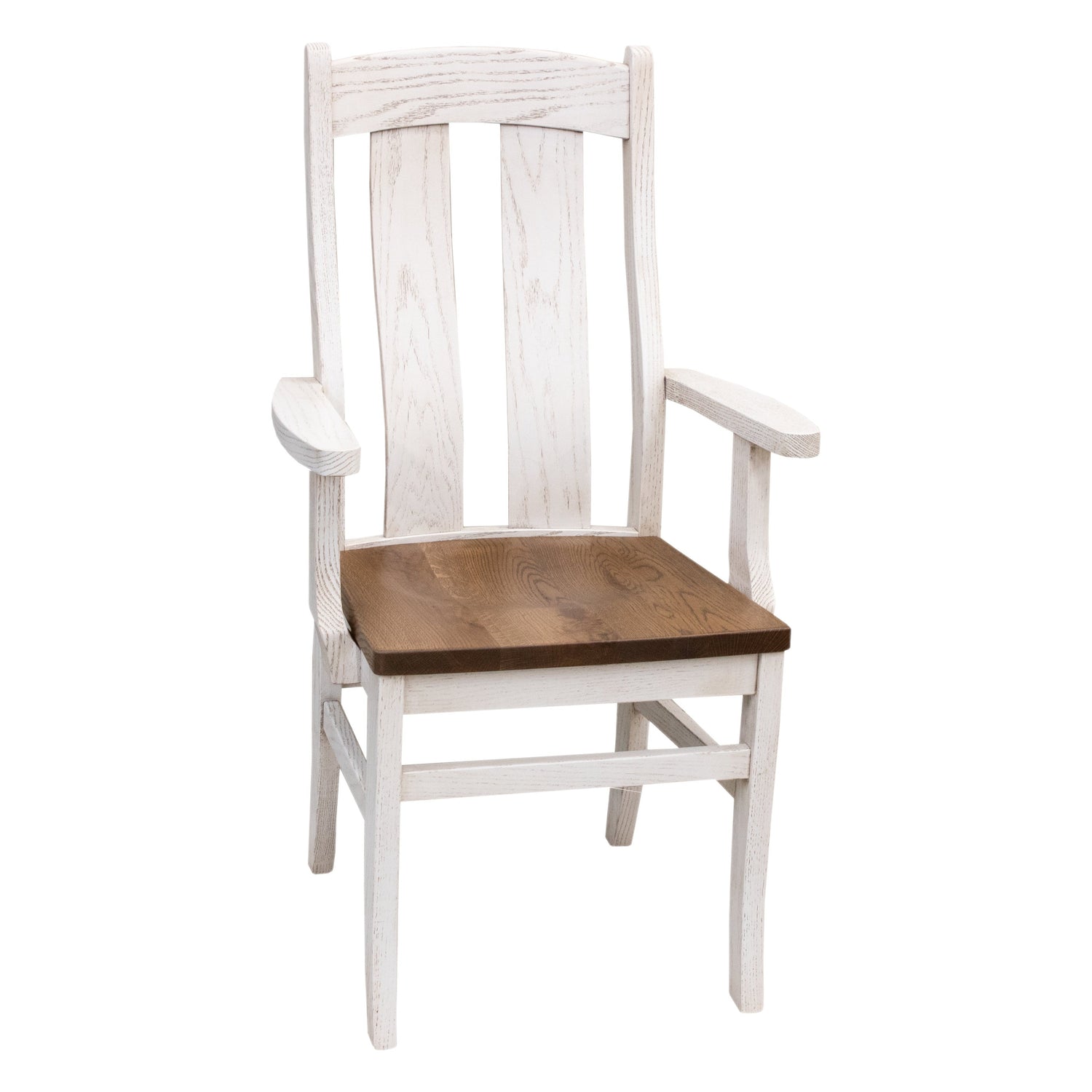 Arcadia White & Wood Rectangle Dining Set