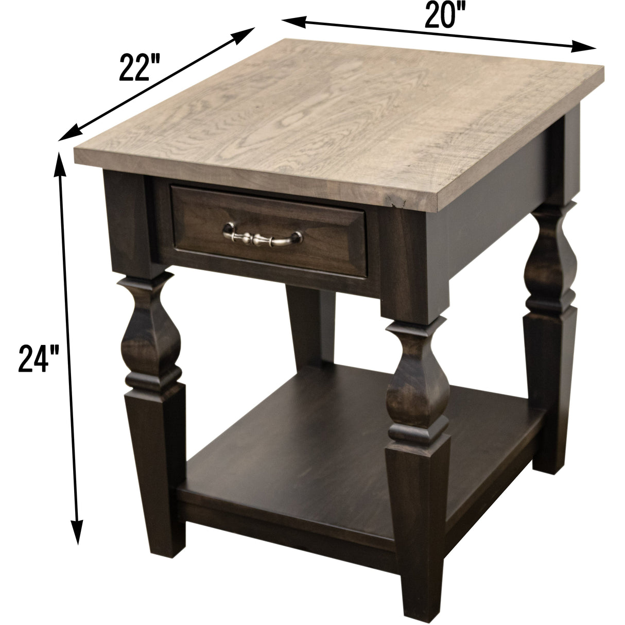 Ashton Large Square Open End Table