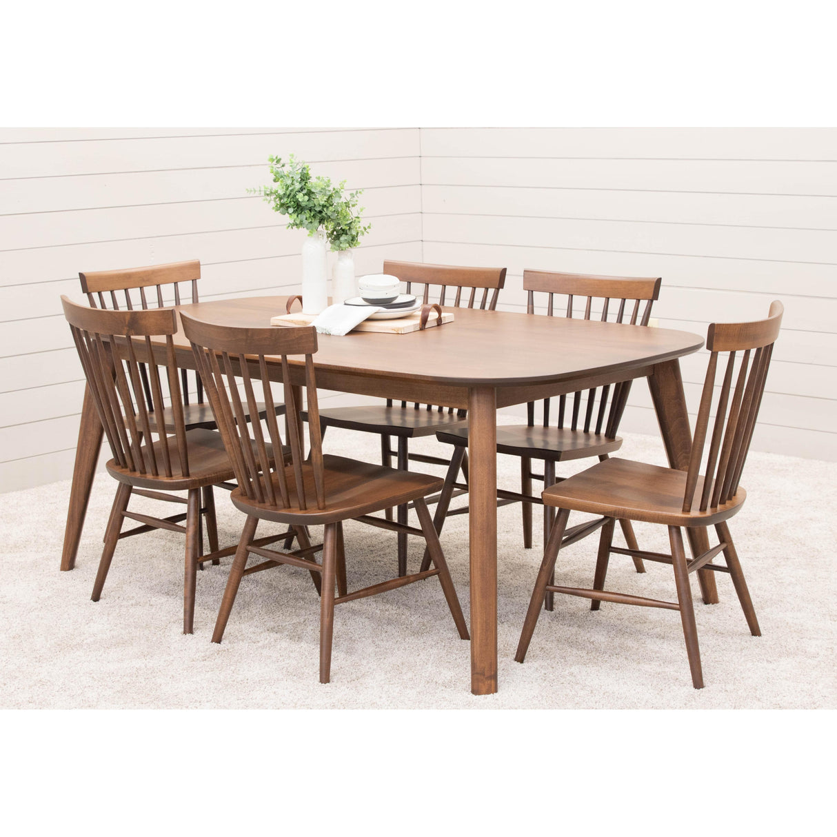 Astoria Mid Century Maple Wood Extending Dining Table | HC