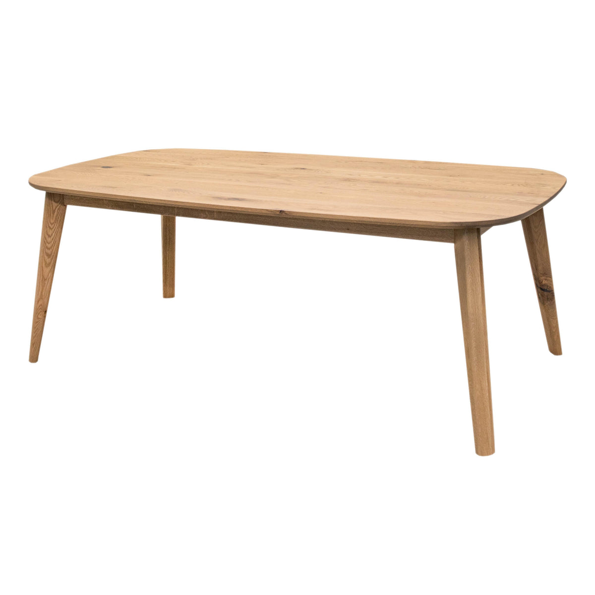 Astoria Mid Century White Oak Wood Extending Dining Table | BLS