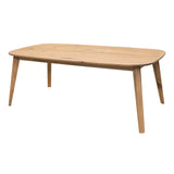 Astoria Mid Century White Oak Wood Extending Dining Table | BLS