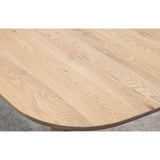 Astoria Mid Century White Oak Wood Extending Dining Table | BLS