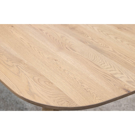 Astoria Mid Century White Oak Wood Extending Dining Table | BLS