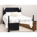 Augustine Queen Black Maple Wood Four Poster Bed | EB