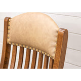 Auntie's Tan Leather Rocker | RH-ASB