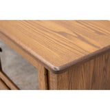 Austin 60" Oak Wood TV Console with Glass Doors | HC