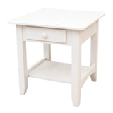 Austin White Maple Wood Large Square Open End Table | DW