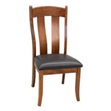 Austin Cherry Wood Side Dining Chair with Faux Leather Seat | MC
