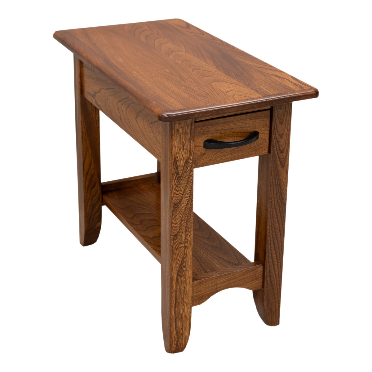 Austin Solid Elm Wood Small Rectangle Open End Table – Upstate Amish ...