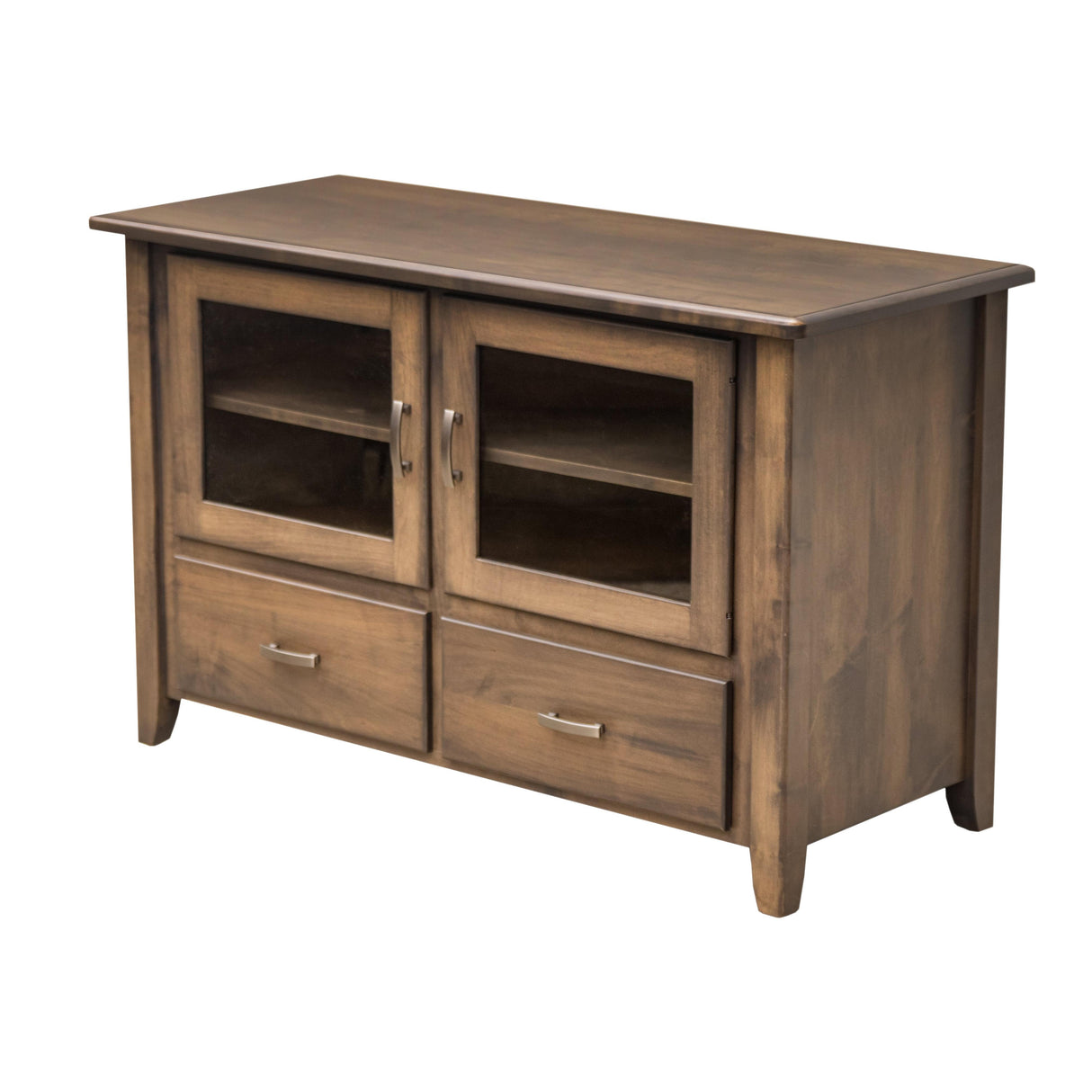 Austin 48" Maple Wood TV Console with Glass Doors | CO