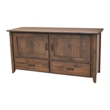 Austin 60" Walnut Wood TV Console with Wood Doors | CO