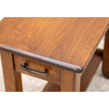 Austin Maple Wood Small Rectangle Open End Table | BOS