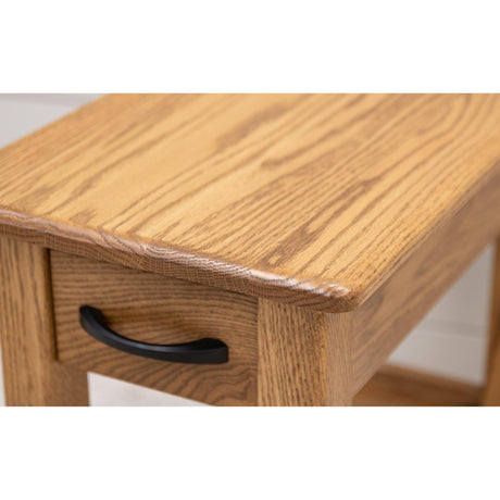 Austin Oak Wood Small Rectangle Open End Table | FW