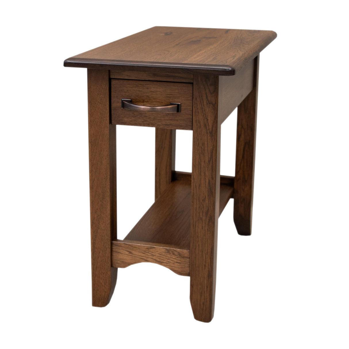 Austin Hickory Wood Small Rectangle Open End Table | BV