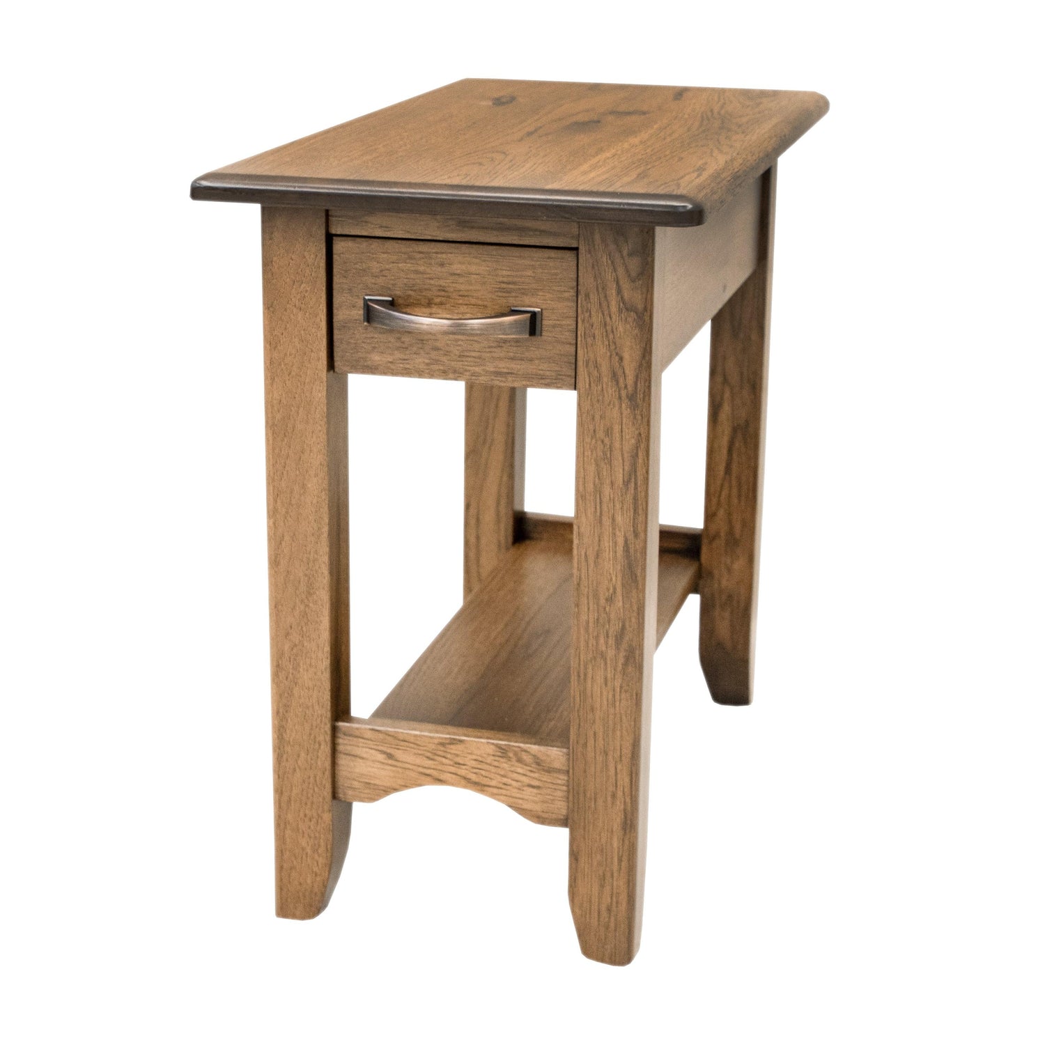 Austin Hickory Wood Small Rectangle Open End Table | CO