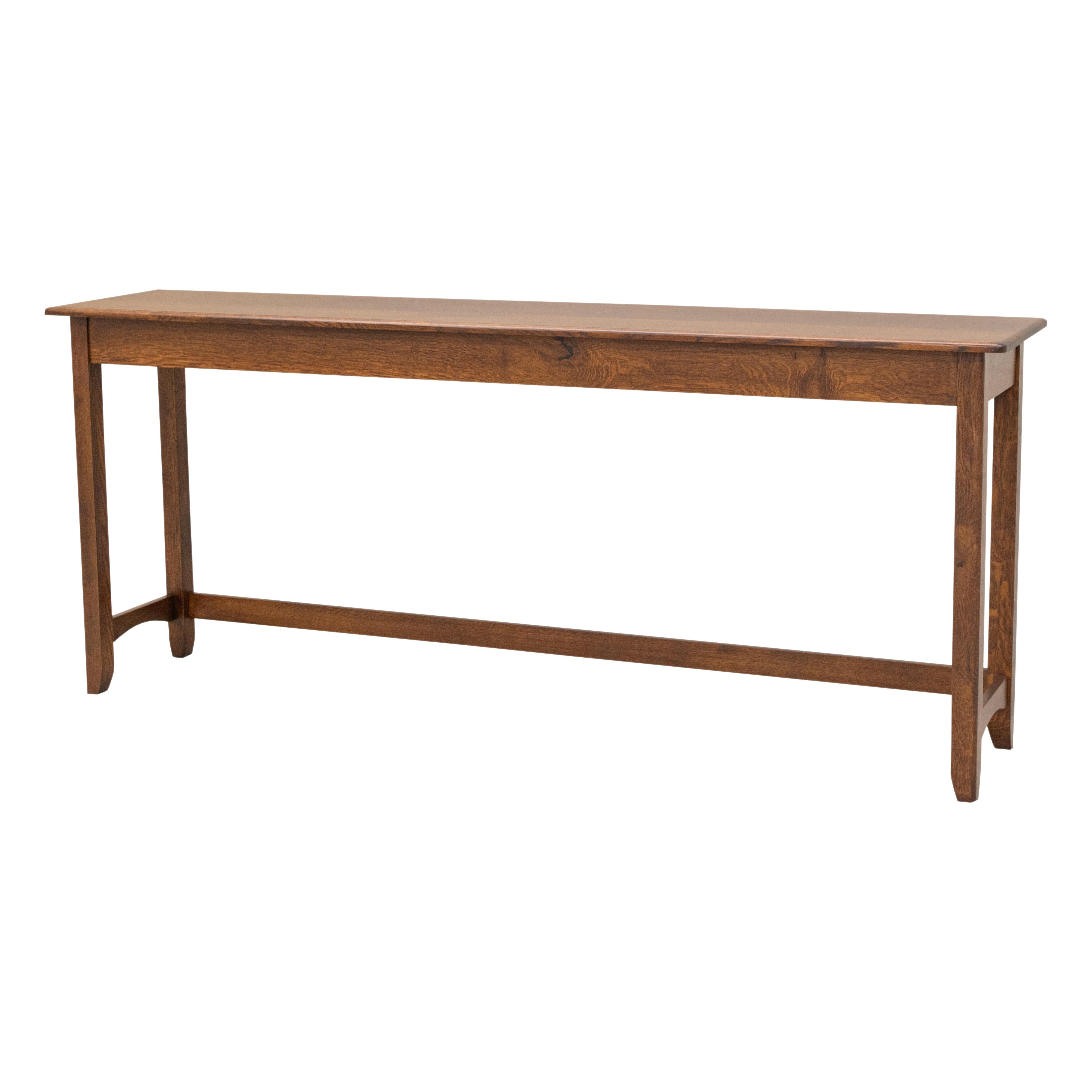 Bar Table オーク Austin Quarter Sawn White Oak Wood Sofa Bar Table in Golden Brown