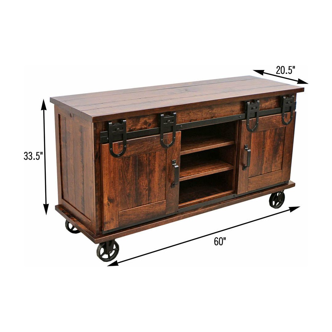 Sliding Barn Door TV Cart