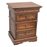 Belmont Cherry Wood 3-Drawer Nightstand | ASB