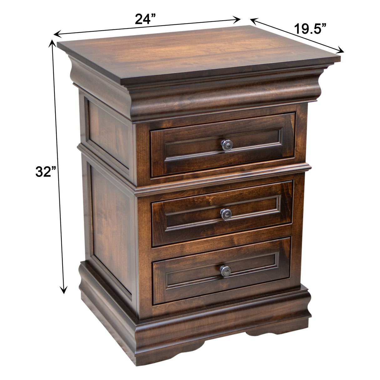 Belmont 3-Drawer Nightstand