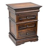 Belmont Maple Wood 3-Drawer Nightstand | ASB-BURN