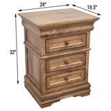 Belmont 3-Drawer Nightstand