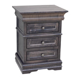 Belmont Maple Wood 3-Drawer Nightstand | GS