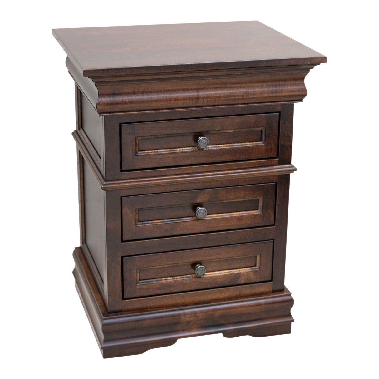 Belmont Maple Wood 3-Drawer Nightstand | RT