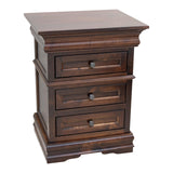 Belmont Maple Wood 3-Drawer Nightstand | RT