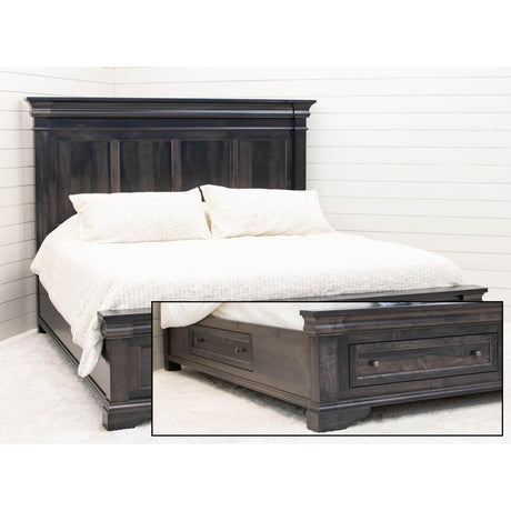 Belmont King Maple Wood Storage Platform Bed | DK