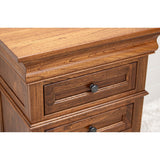 Belmont Elm Wood 3-Drawer Nightstand | MC